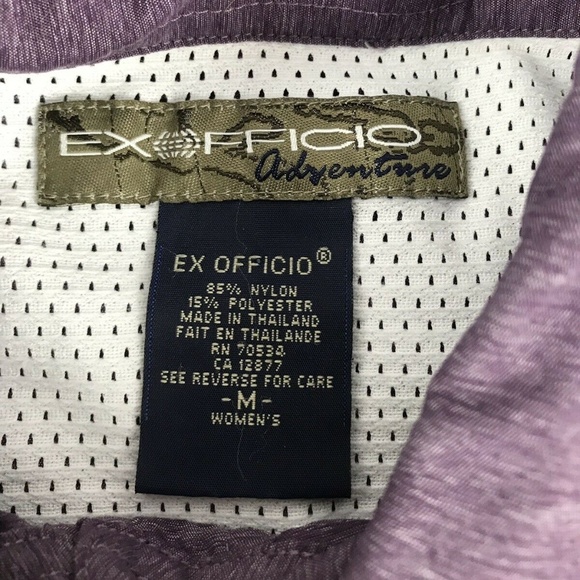 ExOfficio Womens Button Shirt Size M Purple Hiking - Picture 2 of 5